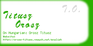 titusz orosz business card